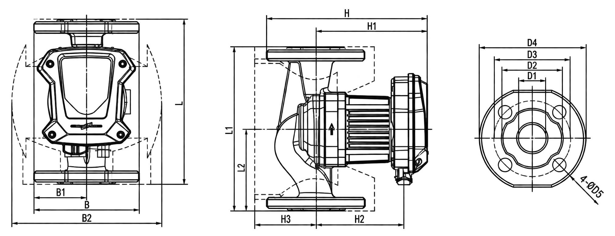 ETNA ECP 50-180F Teknik Ölçü Çizimi