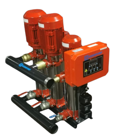 EXDP-Y 2/908-J210 (2x12m³/h-80mSS+2m³/h-90mSS) 2 Elektrik + 1 Jokey Yangın Hidroforu