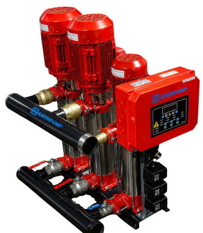 EXDP-Y 2/2006-J208 (2x30m³/h-60mSS+2m³/h-70mSS) 2 Elektrik + 1 Jokey Yangın Hidroforu