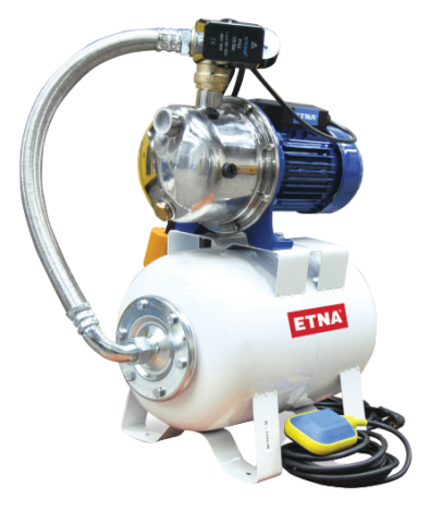 ETNA JET INOX 100-24WS (4Kat-4Daire) - 24lt. Tanklı Komple Paslanmaz Çelik Hidrofor