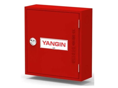 UB12 Sıva Üstü Sac Kapaklı Yangın Dolabı (Tüp Gözsüz) 20 Metre - 1'' Bağlantı - Kırmızı