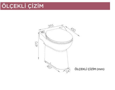 SANICOMPACT 43 Öğütücülü Kompakt Klozet