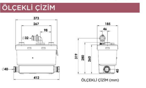 SANISPEED Gri Su Tahliye Pompası