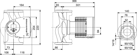 MAGNA3 32-120 F 220 Frekans Konvertörlü Sirkülasyon Pompası