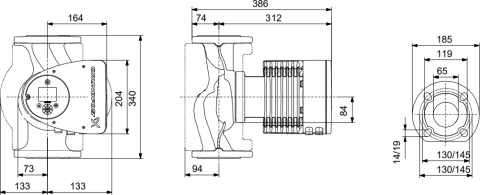 MAGNA3 65-100 F 340 Frekans Konvertörlü Sirkülasyon Pompası