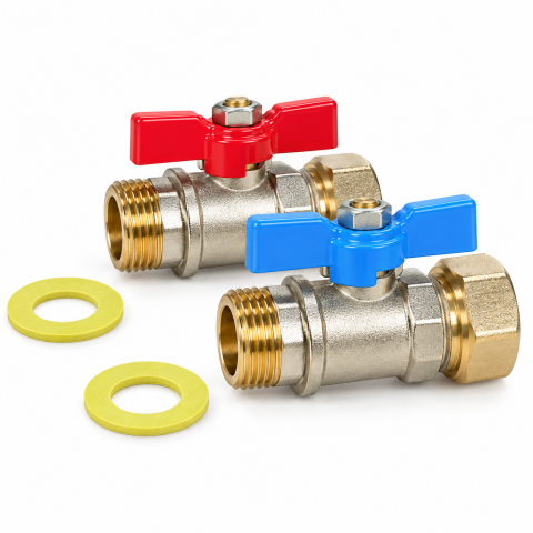 FRÄNKISCHE profitherm Kesme Vanası 1 inç İD × 1 inç DD – 2 Adet