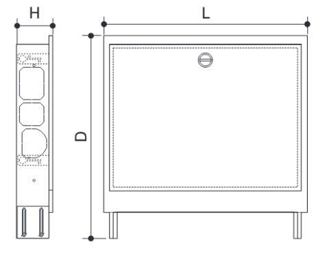 FRÄNKISCHE profitherm Sıva Altı Kolektör Dolabı Tip 1 – 600×700×110 mm