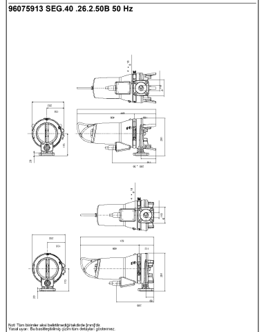 SEG.40.26.2.50B Öğütücülü Dalgıç Foseptik Pompası