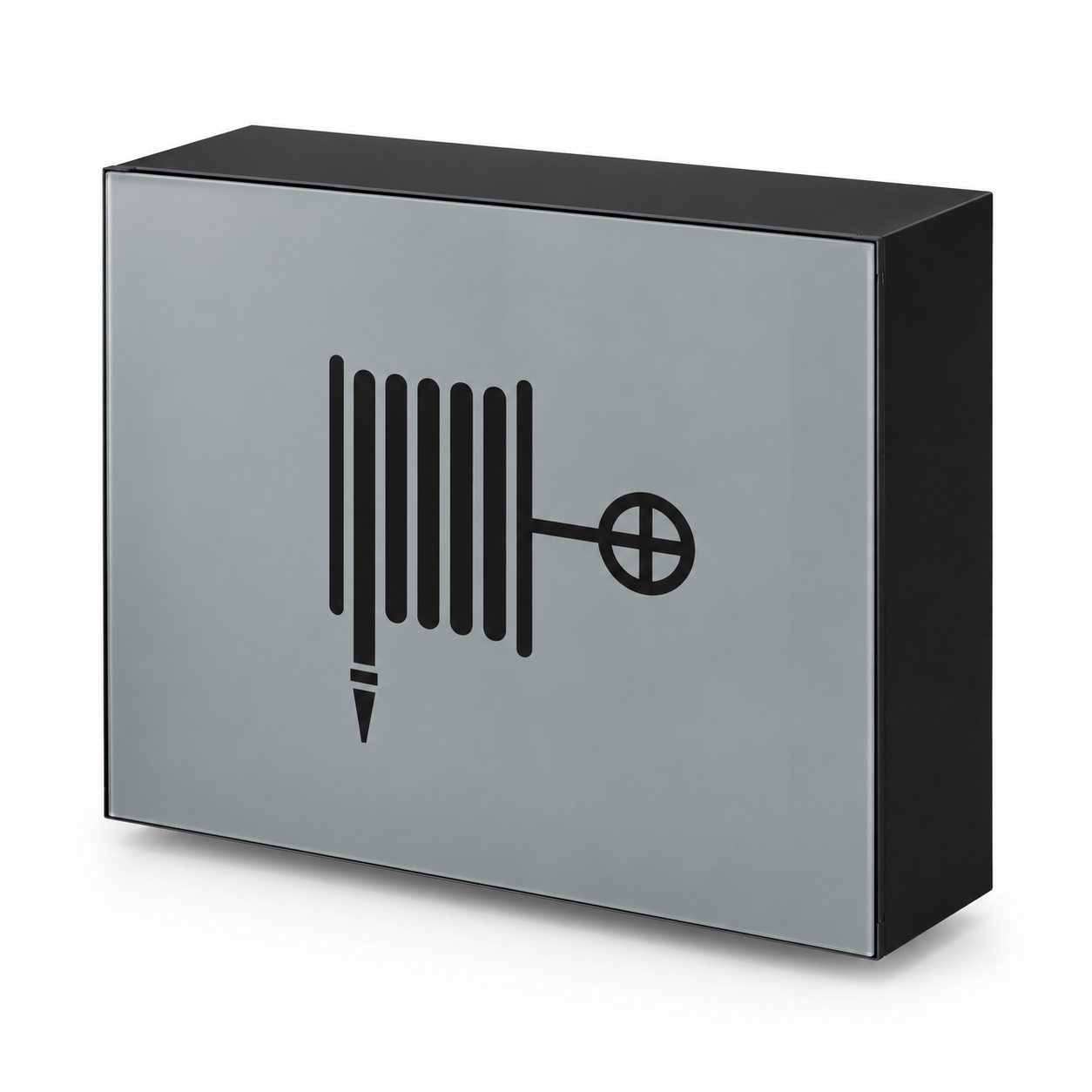Uni-Box UB71 Silver Dekoratif Yangın Dolabı (Füme Cam)